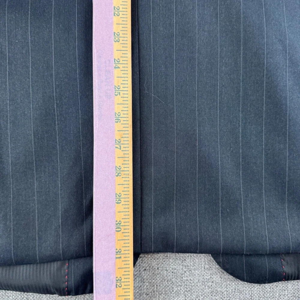 Vinci Mens Pinstripe Suit Jacket Blazer Charcoal Gray 3 Button‎ 44R